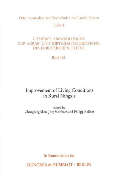 Produktbild: Improvement of Living Conditions in Rural Ningxia.