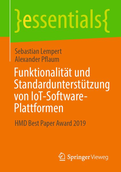Produktbild: Funktionalit&auml;t und Standardunterst&uuml;tzung von IoT-Software-Plattformen