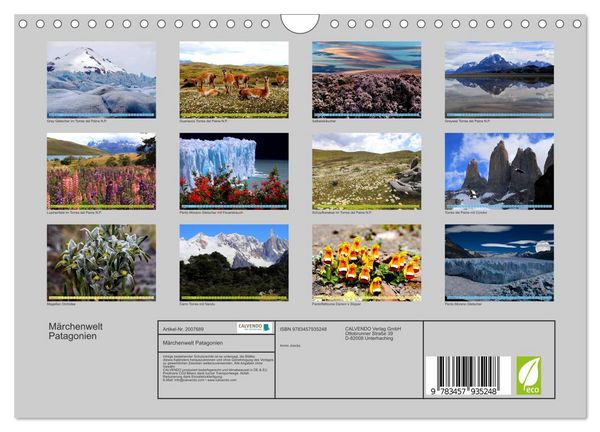 Produktbild: M&auml;rchenwelt Patagonien (Wandkalender 2026 DIN A4 quer), CALVENDO Monatskalender
