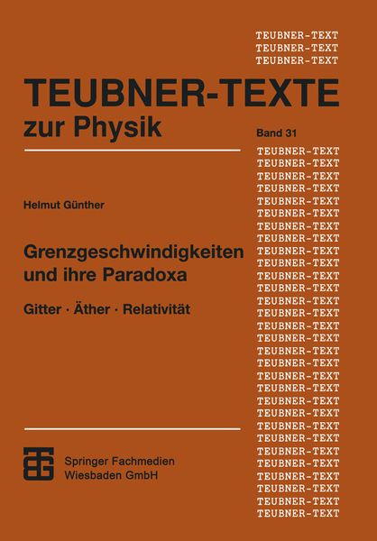 Produktbild: Grenzgeschwindigkeiten und ihre Paradoxa