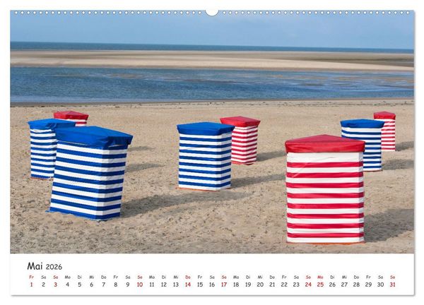 Produktbild: Borkum: Streifz&uuml;ge &uuml;ber die Nordseeinsel (hochwertiger Premium Wandkalender 2026 DIN A2 quer), Kunstdruck in Hochglanz
