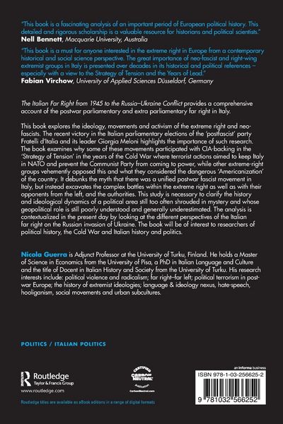 Produktbild: The Italian Far Right from 1945 to the Russia-Ukraine Conflict