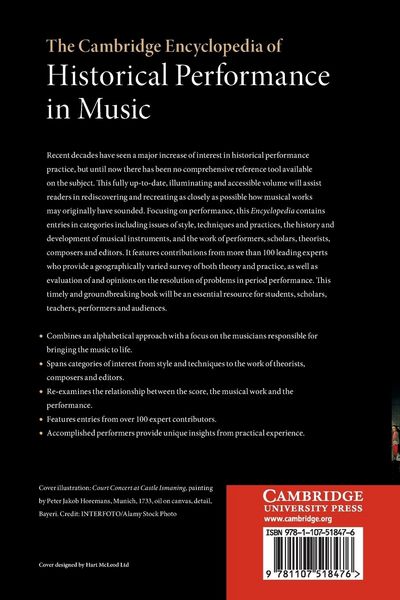Produktbild: The Cambridge Encyclopedia of Historical Performance in Music