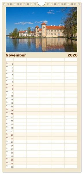 Produktbild: Familienplaner 2026 - Burgen und Schl&ouml;sser - Zeugnisse vergangener Zeiten mit 5 Spalten (Wandkalender, 21 x 45 cm) CALVENDO