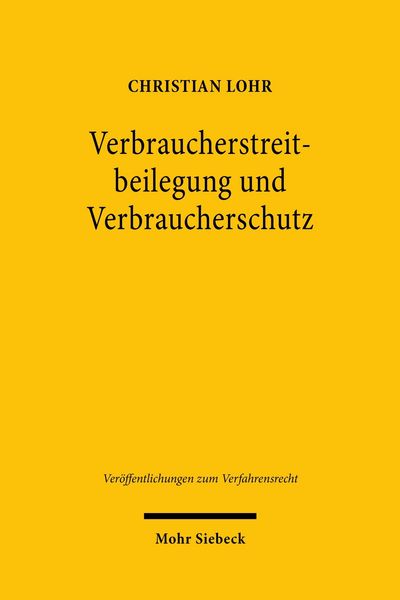 Produktbild: Verbraucherstreitbeilegung und Verbraucherschutz