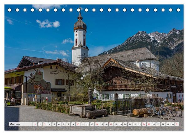 Produktbild: Garmisch-Partenkirchen - Zentrum des Werdenfelser Landes (Tischkalender 2026 DIN A5 quer), CALVENDO Monatskalender