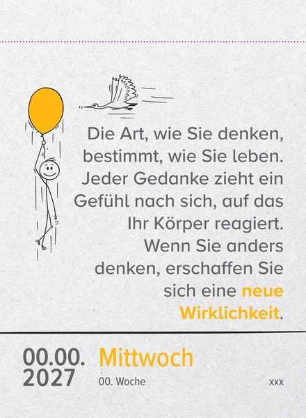Produktbild: Dieser Kalender ver&auml;ndert dein Leben f&uuml;r immer 2027