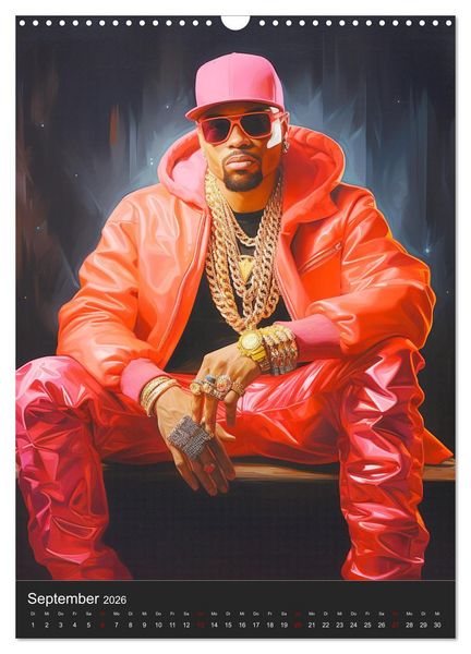 Produktbild: Rap Kings. Paintings im Streetwear-Charme (Wandkalender 2026 DIN A3 hoch), CALVENDO Monatskalender