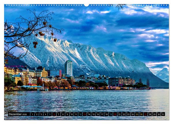 Produktbild: Montreux - ein Juwel am Ufer des Genfersees (hochwertiger Premium Wandkalender 2026 DIN A2 quer), Kunstdruck in Hochglanz
