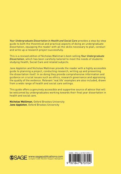 Produktbild: Your Undergraduate Dissertation in Health and Social Care