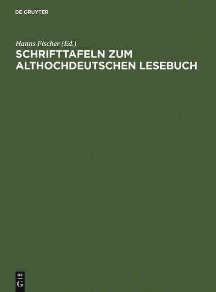 Produktbild: Schrifttafeln zum althochdeutschen Lesebuch