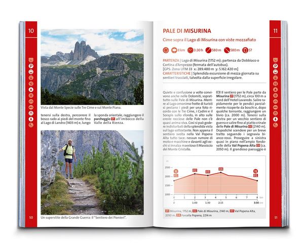 Produktbild: KOMPASS guida escursionistica Dolomiti di Sesto, Parco Naturale Tre Cime, 50 itinerari