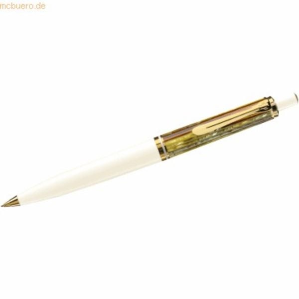 Pelikan Druckbleistift Souverän D400, 24-Karat vergoldete Zierelemente, Schildpatt-Weiß