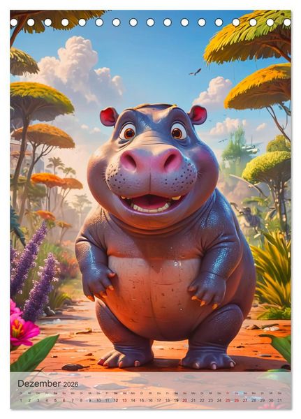 Produktbild: Wild und Knuffig &ndash; Knuddelsafari durch Afrika (Tischkalender 2026 DIN A5 hoch), CALVENDO Monatskalender
