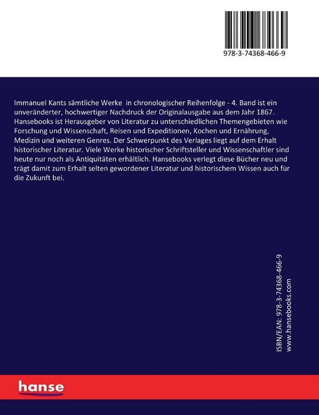 Produktbild: Immanuel Kants s&auml;mtliche Werke in chronologischer Reihenfolge