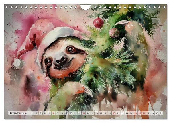 Produktbild: Faultiere, ein Leben in Zeitlupe (Wandkalender 2026 DIN A4 quer), CALVENDO Monatskalender
