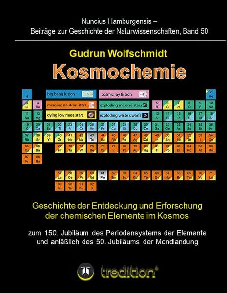 Produktbild: Kosmochemie - Geschichte der Entdeckung und Erforschung der chemischen Elemente im Kosmos zum 150. Jubil&auml;um des Periodensystems der Elemente (PSE, 186