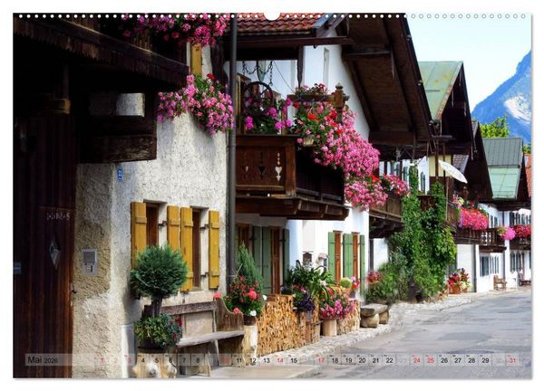 Produktbild: Malerisches Garmisch Partenkirchen - Aquarelle und Fotografien (Wandkalender 2026 DIN A2 quer), CALVENDO Monatskalender