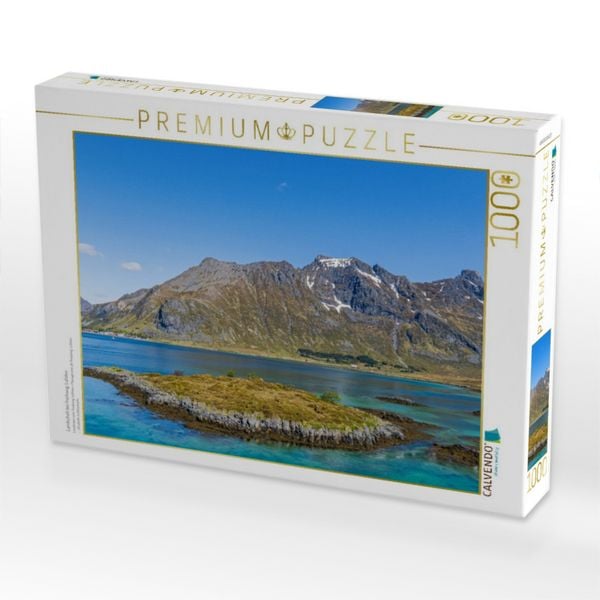 Produktbild: CALVENDO Puzzle Landschaft bei Fredvang, Lofoten | 1000 Teile Lege-Gr&ouml;&szlig;e 64x48cm Foto-Puzzle f&uuml;r gl&uuml;ckliche Stunden