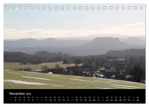 Produktbild: Die s&auml;chsische Schweiz 2026 (Tischkalender 2026 DIN A5 quer), CALVENDO Monatskalender