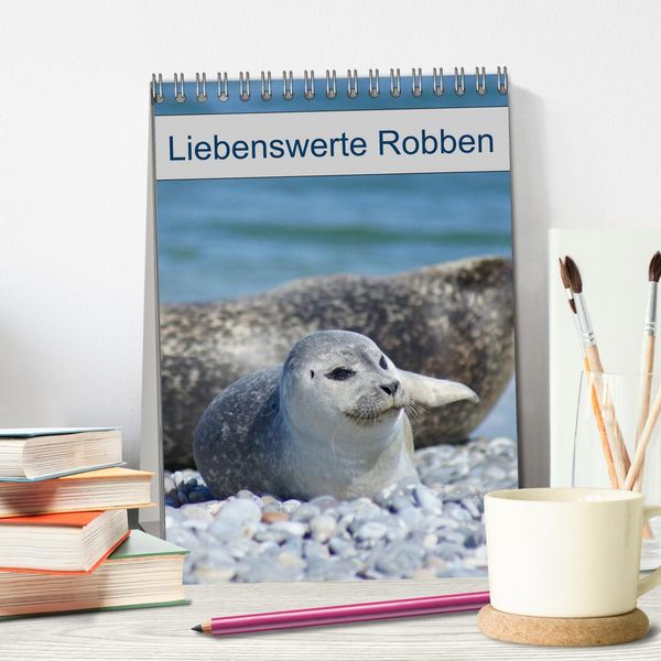 Produktbild: Liebenswerte Robben (Tischkalender 2026 DIN A5 hoch), CALVENDO Monatskalender