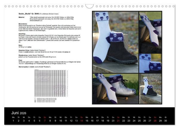 Produktbild: Sockenkalender Bootsocks 2026 (Wandkalender 2026 DIN A3 quer), CALVENDO Monatskalender