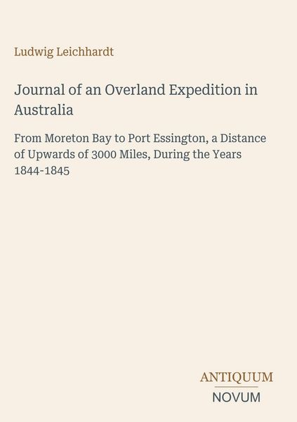 Produktbild: Journal of an Overland Expedition in Australia