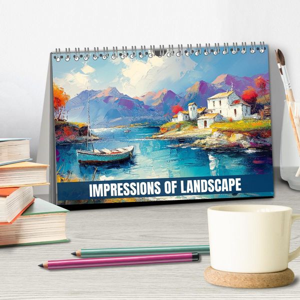 Produktbild: Impressions of landscape (Desk Calendar 2026 DIN A5 landscape), CALVENDO 12 Month DeskCalendar