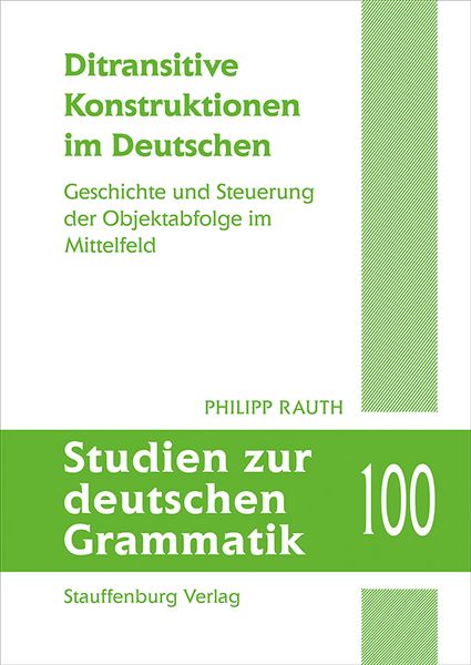 Produktbild: Ditransitive Konstruktionen im Deutschen