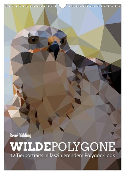 Wilde Polygone (Wandkalender 2024 DIN A3 hoch), CALVENDO Monatskalender