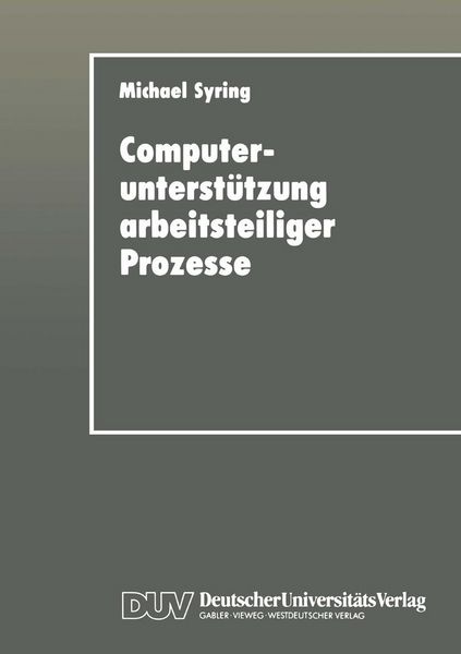 Produktbild: Computerunterst&uuml;tzung arbeitsteiliger Prozesse