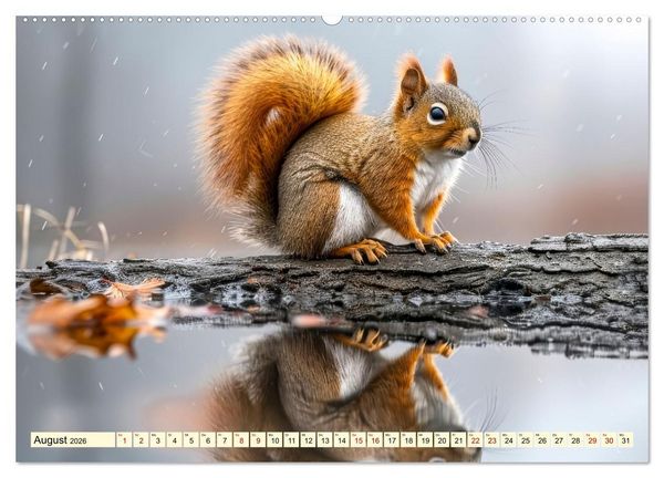 Produktbild: Eichh&ouml;rnchen - tollk&uuml;hne Kletterer (Wandkalender 2026 DIN A2 quer), CALVENDO Monatskalender