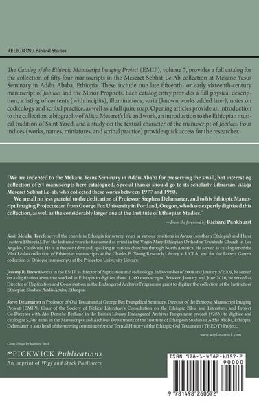 Produktbild: Catalogue of the Ethiopic Manuscript Imaging Project