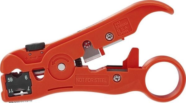 Produktbild: TOOLCRAFT TO-6609318 HSK-4132 Abisolierzange Geeignet f&uuml;r Koaxialkabel, Rundkabel