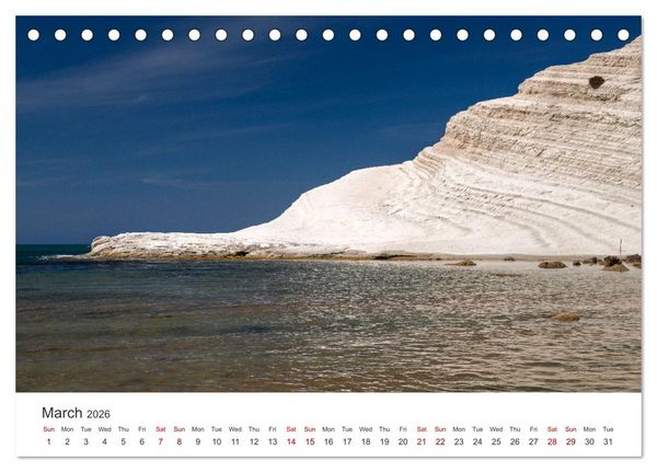 Produktbild: Sicily - The island where winter does not exist (Desk Calendar 2026 DIN A5 landscape), CALVENDO 12 Month DeskCalendar