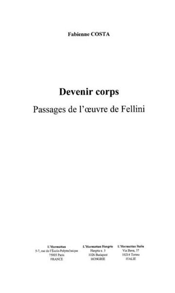 Produktbild: Devenir corps