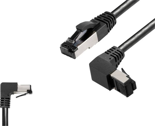 Produktbild: BKL Electronic 144017 RJ45 Patchkabel CAT 8.1 S/FTP 1m Schwarz Halogenfrei 1St.