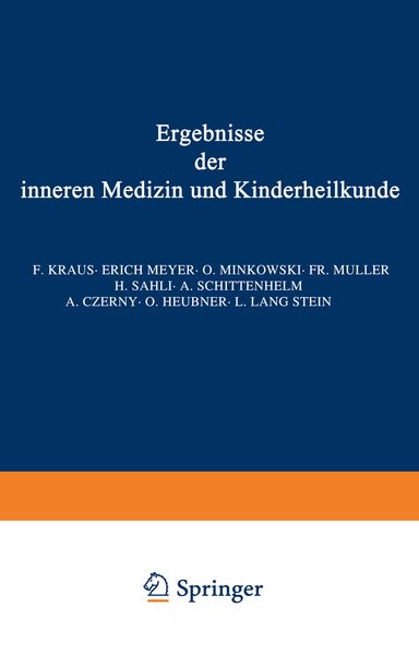Produktbild: Ergebnisse der inneren Medizin und Kinderheilkunde