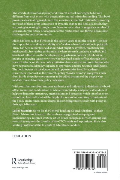 Produktbild: Educational Research and Policy-Making