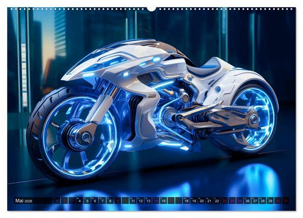 Produktbild: Dream Bikes - Motorr&auml;der aus der Zukunft (hochwertiger Premium Wandkalender 2026 DIN A2 quer), Kunstdruck in Hochglanz
