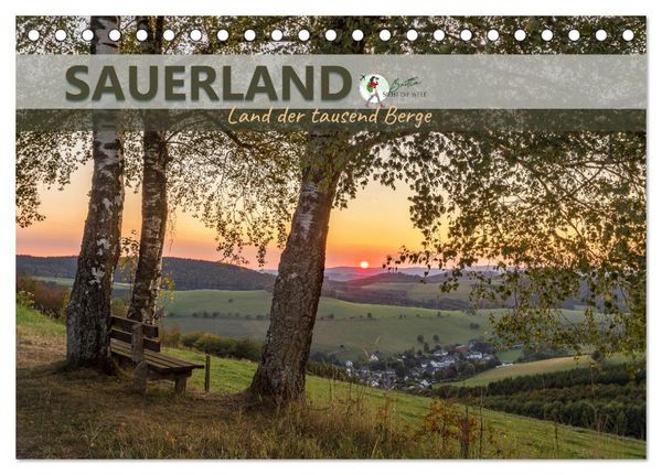 Produktbild: Sauerland - Land der tausend Berge (Tischkalender 2026 DIN A5 quer), CALVENDO Monatskalender
