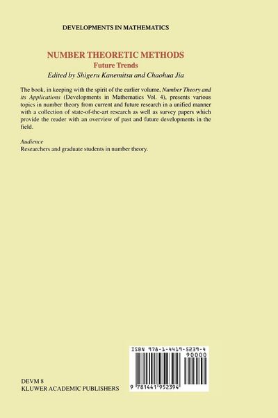 Produktbild: Number Theoretic Methods