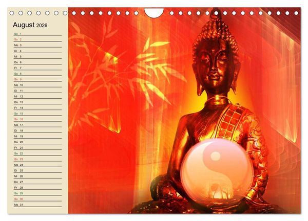 Produktbild: Buddha und Yin Yang (Wandkalender 2026 DIN A4 quer), CALVENDO Monatskalender