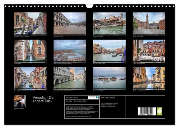 Produktbild: Venedig - Der andere Blick (Wandkalender 2026 DIN A3 quer), CALVENDO Monatskalender