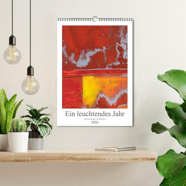 Produktbild: Ein leuchtendes Jahr: Abstrakte Kunst von Inga Pint (Wandkalender 2026 DIN A3 hoch), CALVENDO Monatskalender