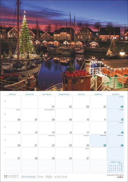 Produktbild: Ostfriesland Kalender 2027 - Inseln &middot; H&auml;fen &middot; weites Land
