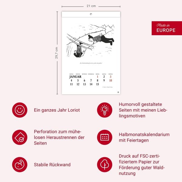 Produktbild: Loriot Heile Welt Halbmonatskalender 2027