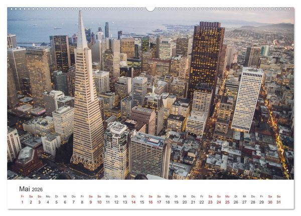 Produktbild: San Francisco - Die Heimat der Golden Gate Bridge. (hochwertiger Premium Wandkalender 2026 DIN A2 quer), Kunstdruck in Hochglanz