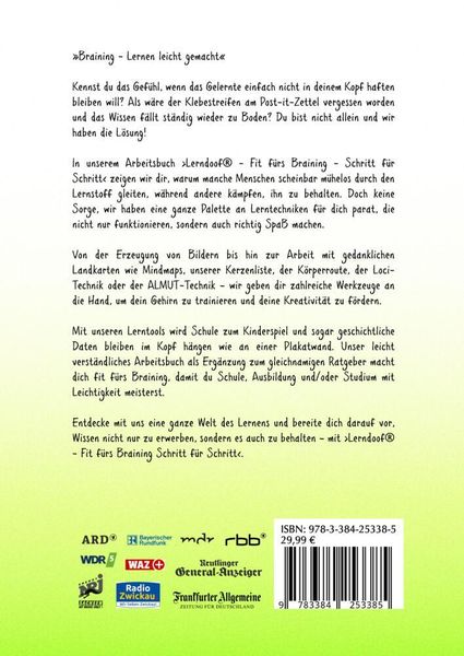 Produktbild: Lerndoof - Das Arbeitsbuch - Mit Spa&szlig; und Effektivit&auml;t zum erfolgreichen Lernen - Lerntechniken, Lerntools und Lerndynamik f&uuml;r Schule, Ausbildung und Studium