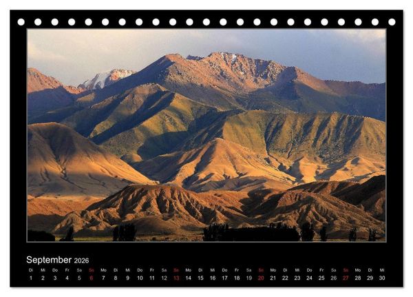 Produktbild: Unbekanntes Kirgistan (Tischkalender 2026 DIN A5 quer), CALVENDO Monatskalender